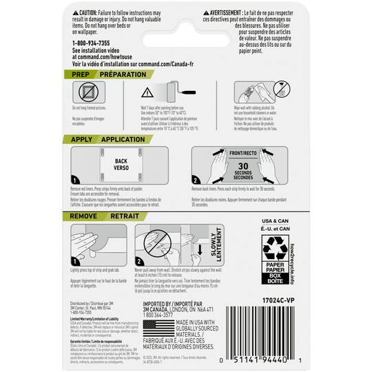 12 Packs: 12 ct. (144 total) Command® White Poster Strips